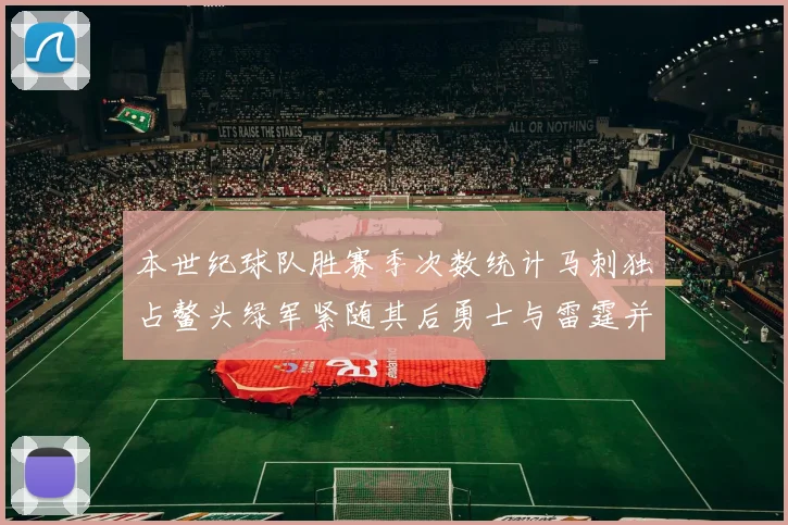 本世纪球队胜赛季次数统计马刺独占鳌头绿军紧随其后勇士与雷霆并列第三